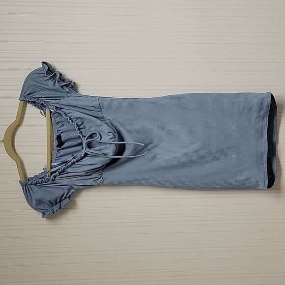 NWT 21 Saints light blue ribbed polyester dress sz small - Picture 1 of 6